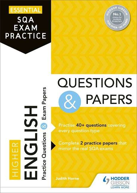Book cover of Essential SQA Exam Practice: Higher English Questions and Papers
