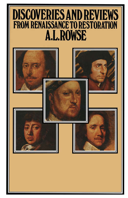 Book cover of Discoveries and Reviews: from Renaissance to Restoration (pdf) (1st ed. 1975)