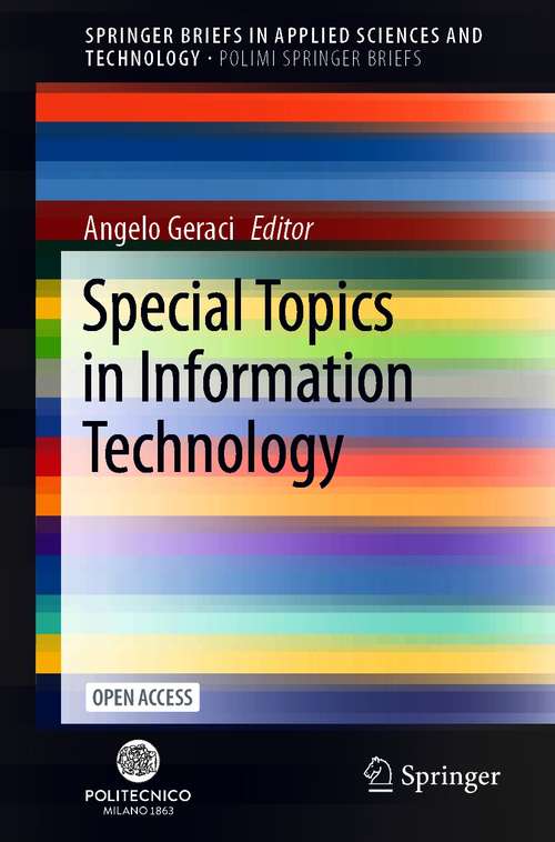 Book cover of Special Topics in Information Technology (1st ed. 2021) (SpringerBriefs in Applied Sciences and Technology)