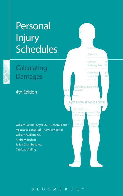 Book cover of Personal Injury Schedules: Calculating Damages