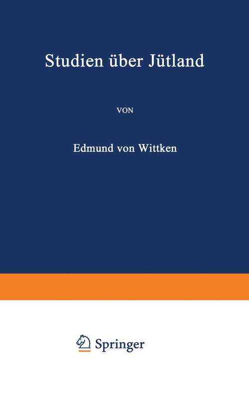 Book cover of Studien über Jütland (1865)