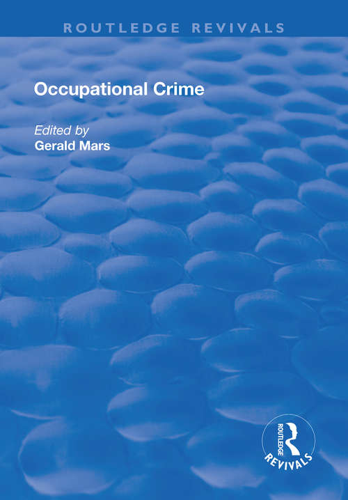 Book cover of Occupational Crime