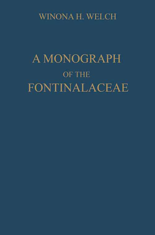 Book cover of A Monograph of the Fontinalaceae (1960)