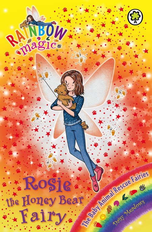 Book cover of Rosie the Honey Bear Fairy: The Baby Animal Rescue Fairies Book 6 (Rainbow Magic #6)