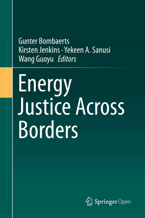 Book cover of Energy Justice Across Borders (1st ed. 2020)