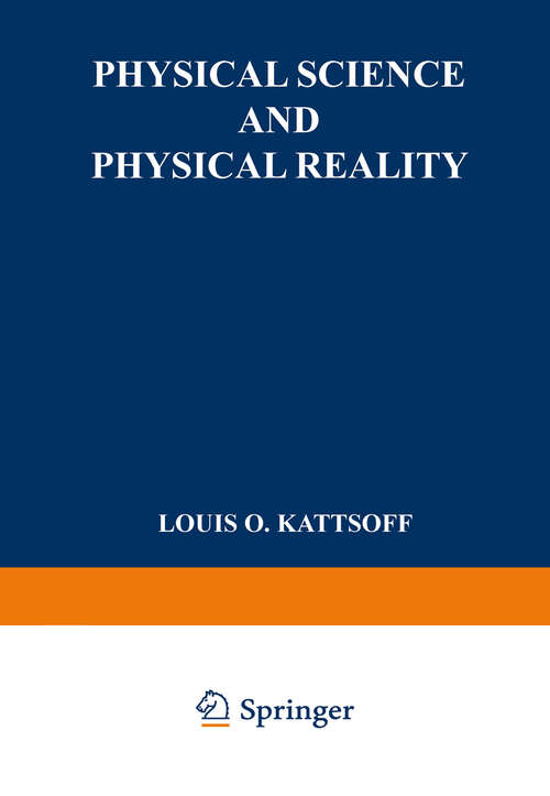 Book cover of Physical science and physical reality (1957)
