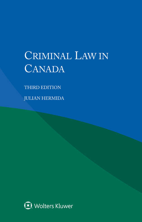 Book cover of Criminal Law in Canada (3)