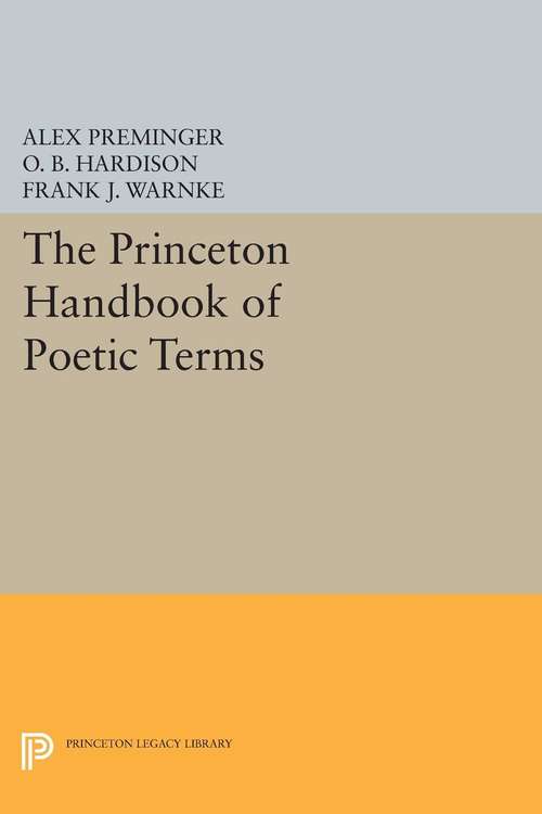 Book cover of The Princeton Handbook of Poetic Terms
