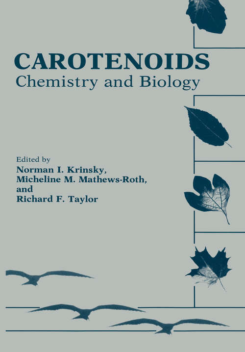 Book cover of Carotenoids: Chemistry and Biology (1989)