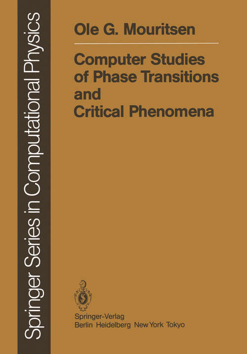 Book cover of Computer Studies of Phase Transitions and Critical Phenomena (1984) (Scientific Computation)