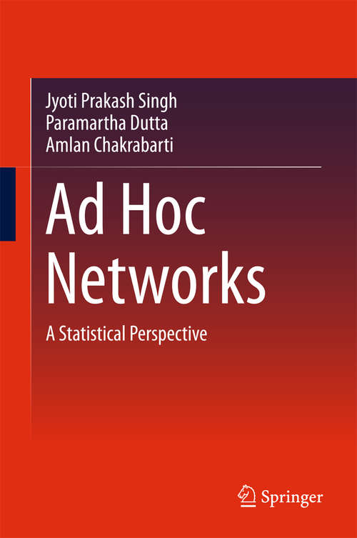 Book cover of Ad Hoc Networks: A Statistical Perspective
