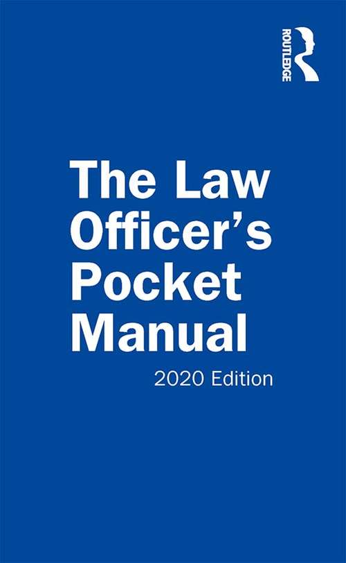 Book cover of The Law Officer's Pocket Manual: 2020 Edition
