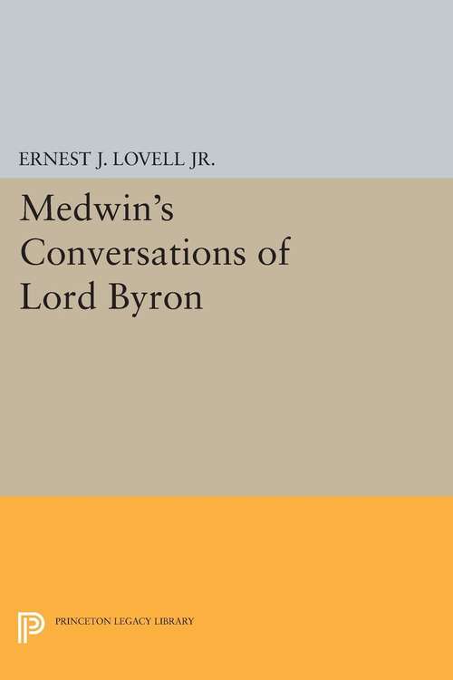 Book cover of Medwin's Conversations of Lord Byron
