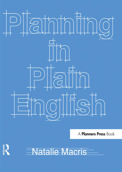 Book cover of Planning in Plain English: Writing Tips for Urban and Environmental Planners