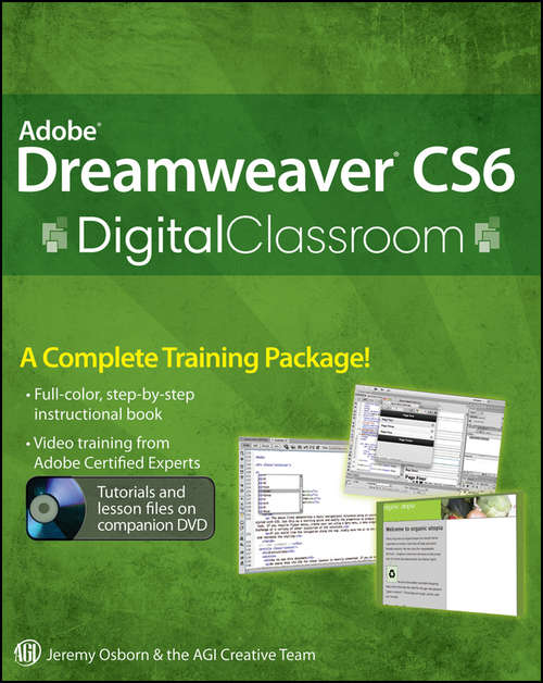 Book cover of Adobe Dreamweaver CS6 Digital Classroom (Digital Classroom)