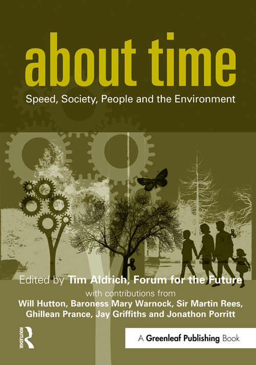 Book cover of About Time: Speed, Society, People and the Environment
