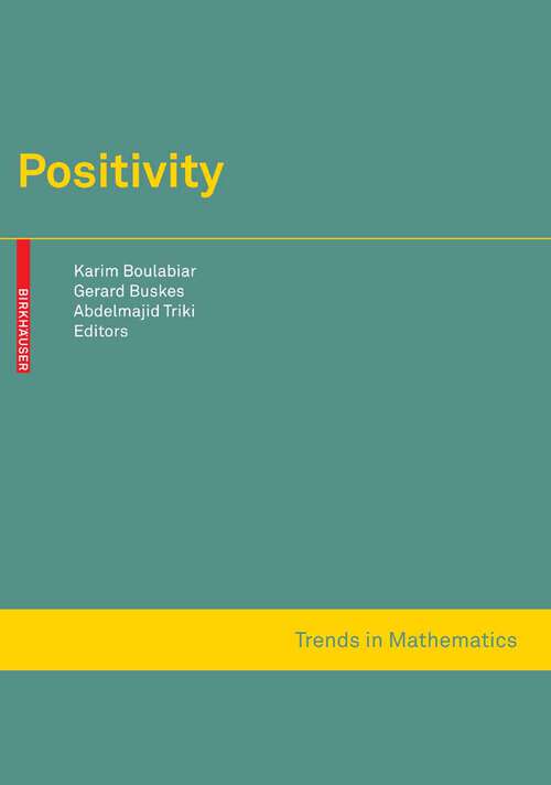 Book cover of Positivity (2007) (Trends in Mathematics)