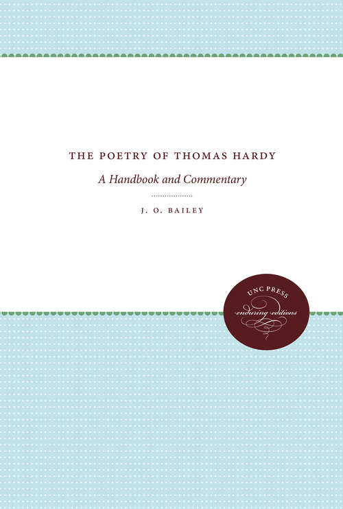Book cover of The Poetry of Thomas Hardy: A Handbook and Commentary