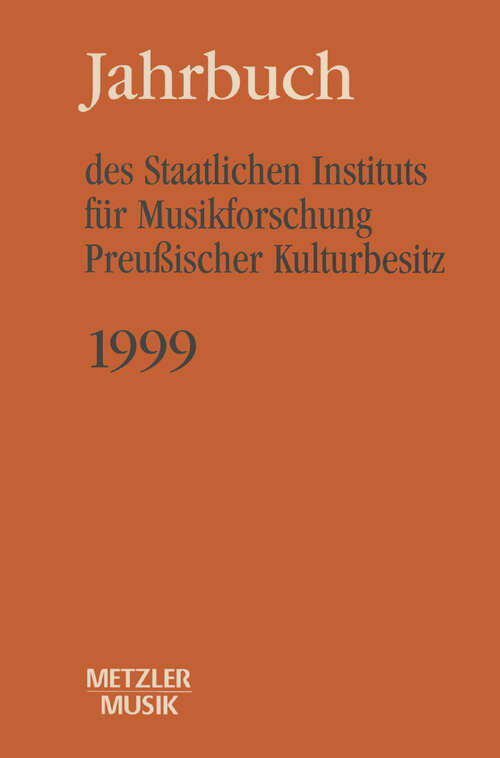 Book cover of Jahrbuch des Staatlichen Instituts für Musikforschung (SIM) Preußischer Kulturbesitz: 1997 (1. Aufl. 1999)
