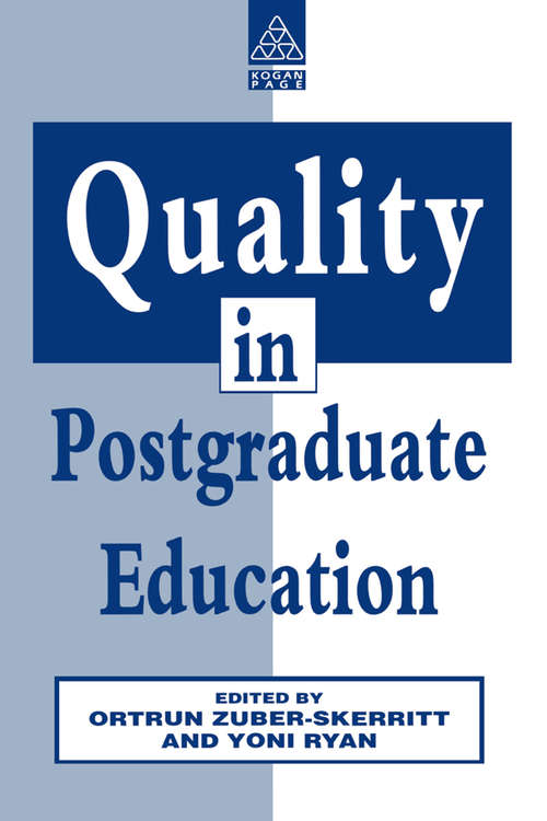 Book cover of Quality in Postgraduate Education