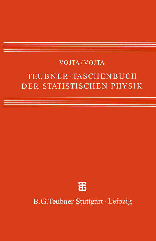 Book cover of Teubner-Taschenbuch der statistischen Physik (2000)