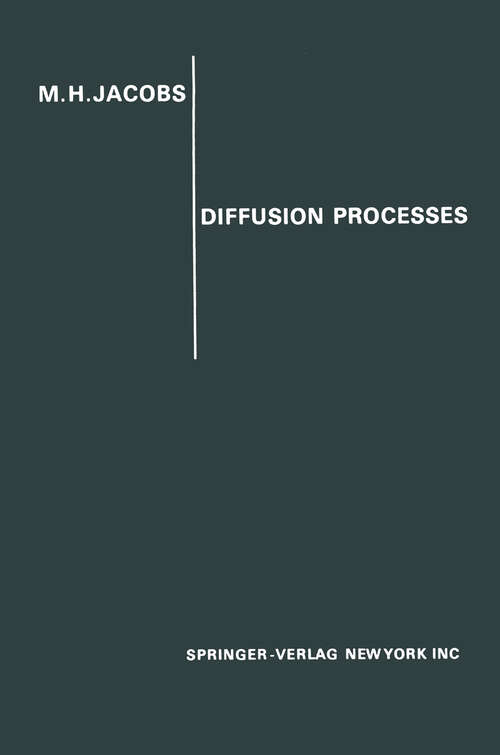 Book cover of Diffusion Processes (1935)