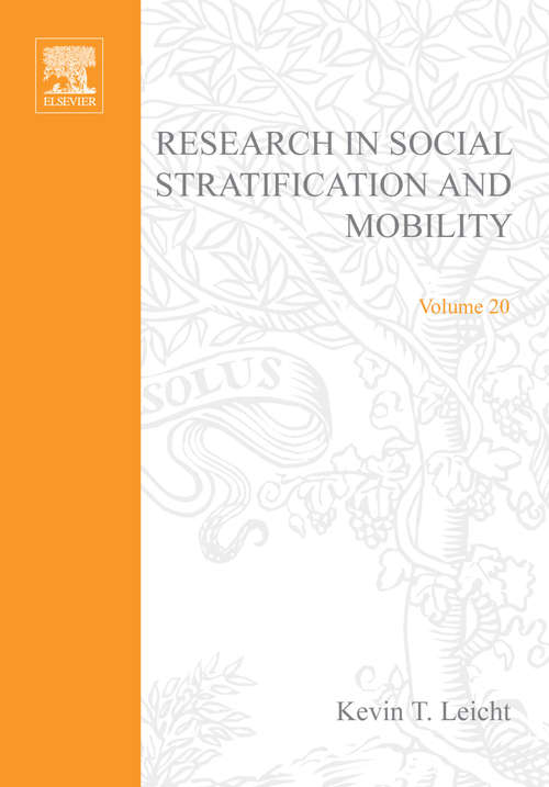 Book cover of Research in Social Stratification and Mobility (ISSN: Volume 20)