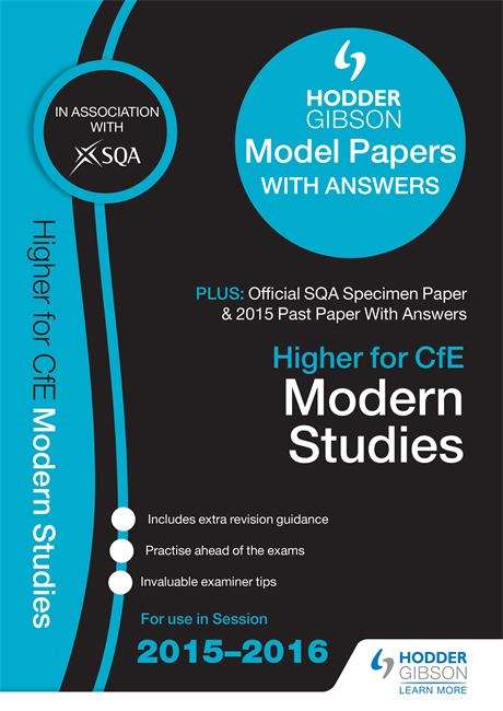 Book cover of Higher Modern Studies 2015/16 Sqa Specimen, Past And Hodder Gibson Model Papers (PDF)