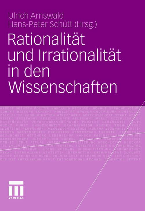 Book cover of Rationalität und Irrationalität in den Wissenschaften (2011)