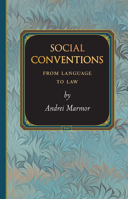 Book cover of Social Conventions: From Language to Law