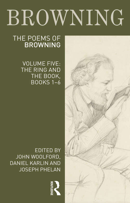 Book cover of The Poems of Robert Browning: The Ring and the Book, Books 1-6 (Longman Annotated English Poets)
