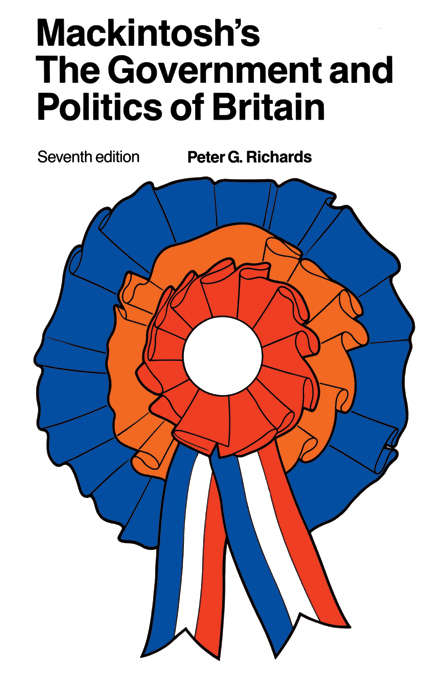 Book cover of Mackintosh's The Government and Politics of Britain
