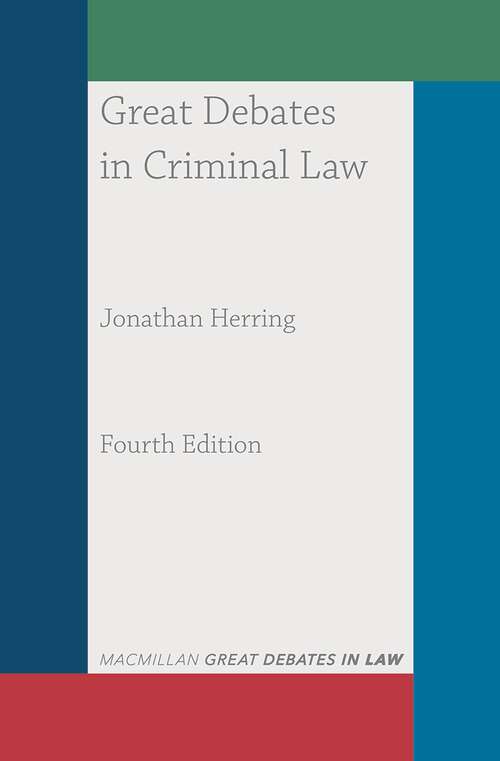 Book cover of Great Debates in Criminal Law (Great Debates in Law)
