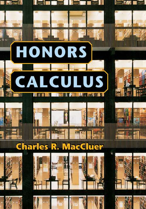 Book cover of Honors Calculus