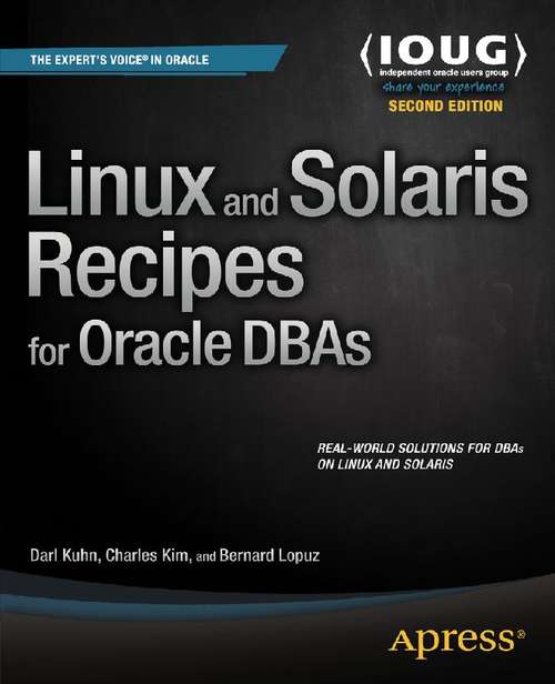 Book cover of Linux and Solaris Recipes for Oracle DBAs (2nd ed.)