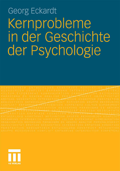 Book cover of Kernprobleme in der Geschichte der Psychologie (2010)