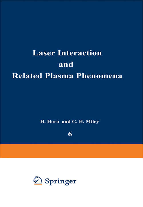 Book cover of Laser Interaction and Related Plasma Phenomena (1984)