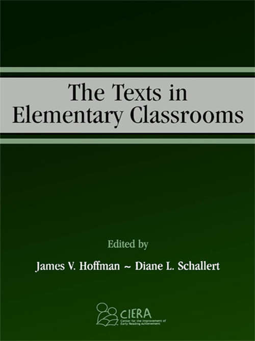 Book cover of The Texts in Elementary Classrooms