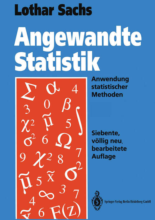 Book cover of Angewandte Statistik (7. Aufl. 1992)