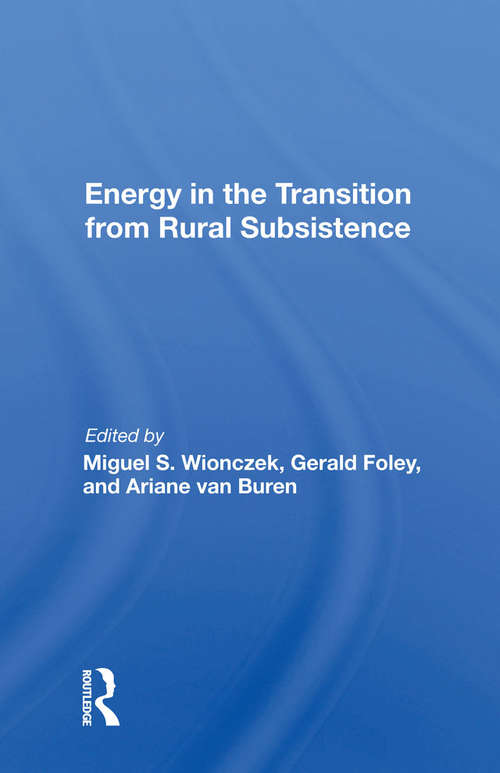 Book cover of Energy In The Transition From Rural Subsistence
