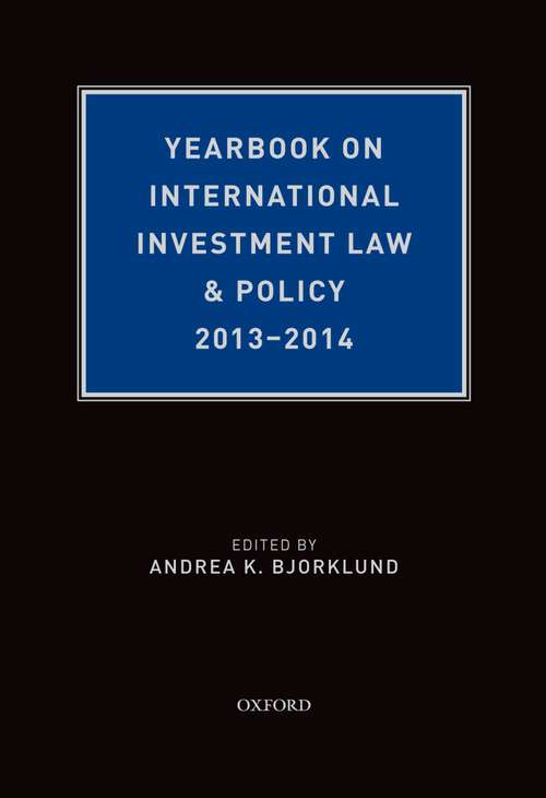 Book cover of Yearbook on International Investment Law & Policy, 2013-2014 (Yearbook on International Investment Law and Policy)