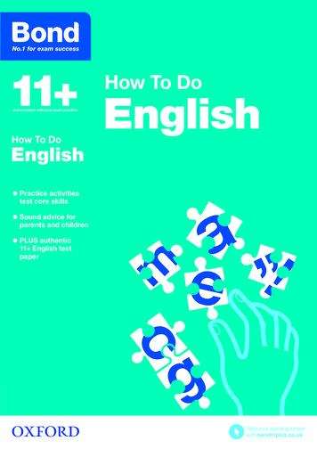 Book cover of Bond 11+: English How To Do (2)
