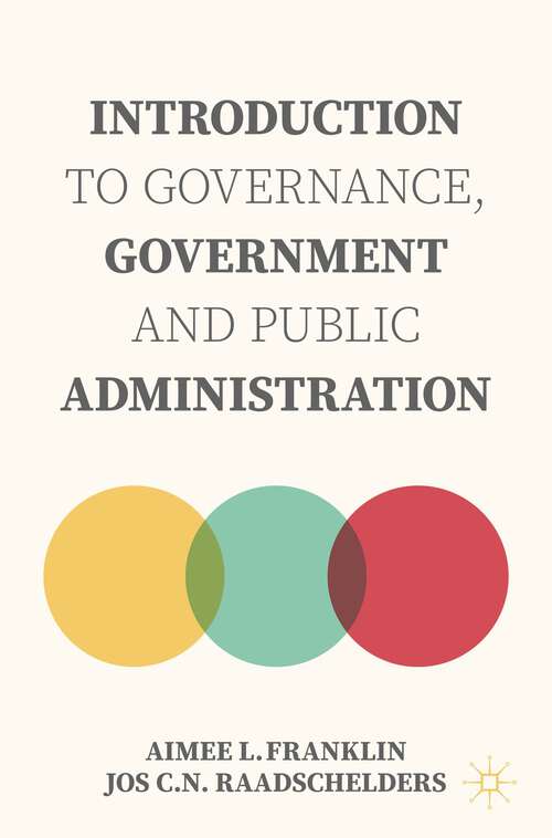 Book cover of Introduction to Governance, Government and Public Administration (1st ed. 2023)