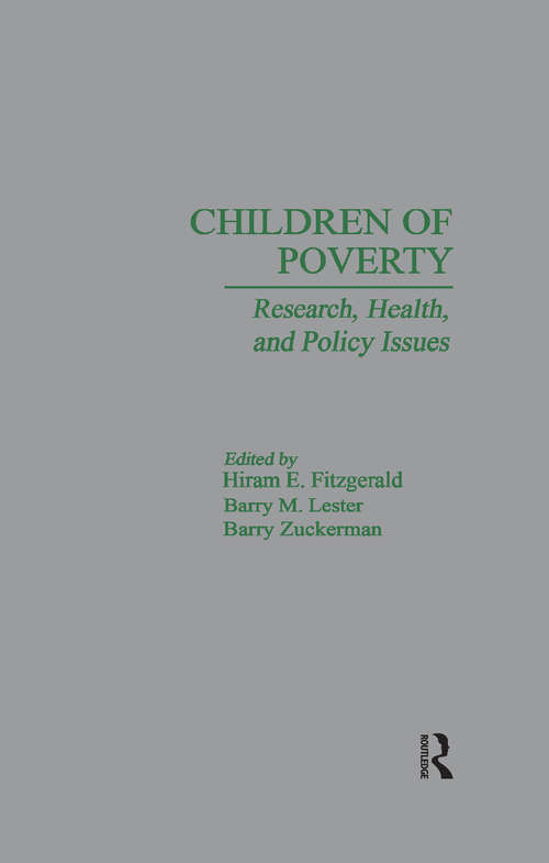 Book cover of Children of Poverty: Research, Health, and Policy Issues