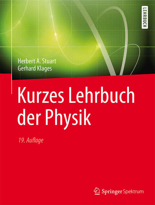 Book cover of Kurzes Lehrbuch der Physik (19. Aufl. 2010) (Springer-Lehrbuch)