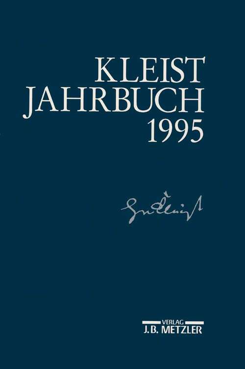 Book cover of Kleist-Jahrbuch 1995 (1. Aufl. 1995)