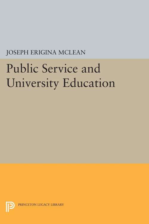 Book cover of Public Service And University Education (PDF)