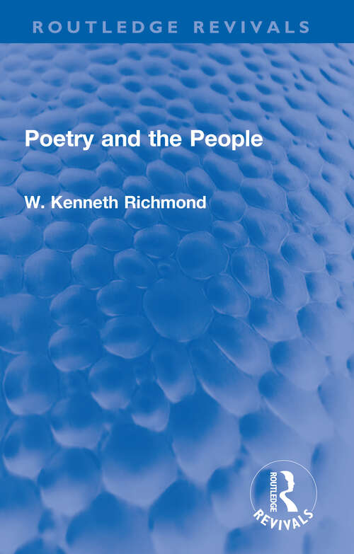 Book cover of Poetry and the People (Routledge Revivals)