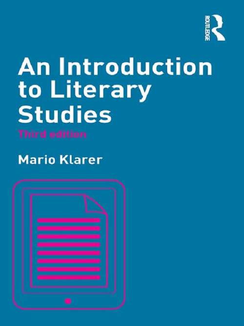 Book cover of An Introduction to Literary Studies