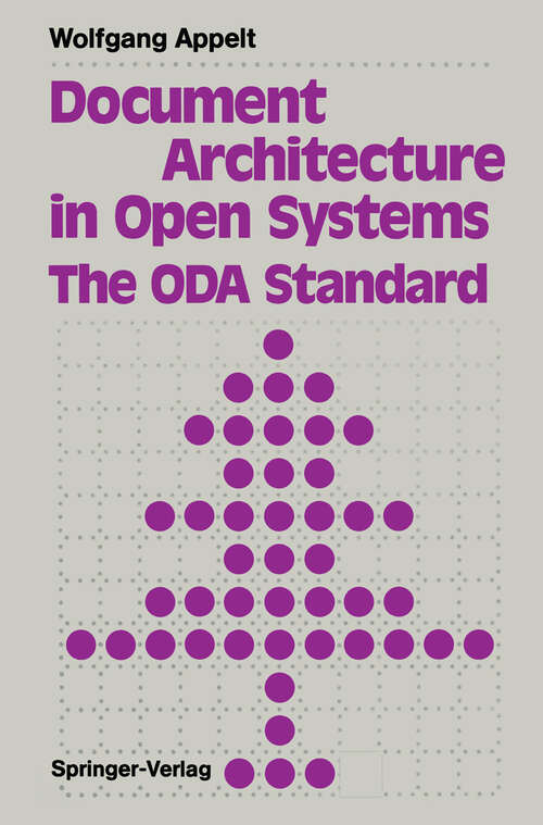 Book cover of Document Architecture in Open Systems: The ODA Standard (1991)
